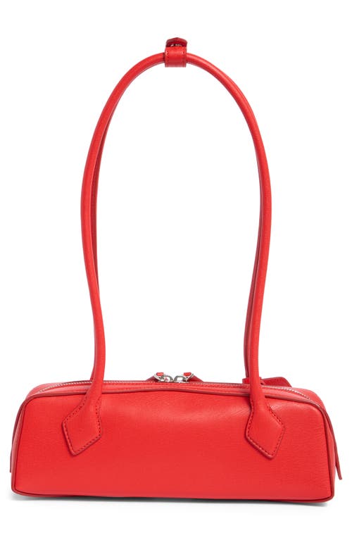 Alaïa Alaia Rouge Vif Le Teckel Small Leather Top-handle Bag In Rouge Vif