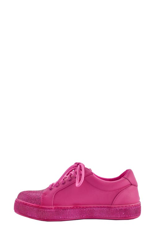 Lady Couture Legend Rhinestone Sneaker In Fuchsia
