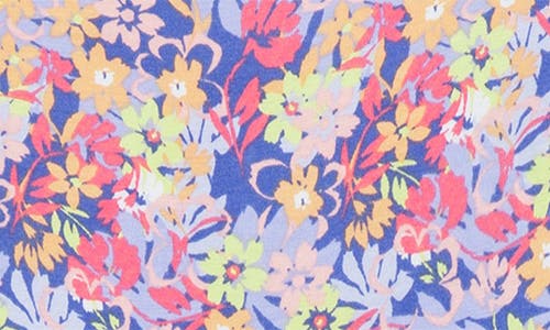 Peek Aren't You Curious Kids' Floral Print Knit Dress In Purple Flower Print