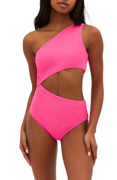 Sexy High Cut Strappy Cutout V Wire One Piece Swimsuit – Rose Swimsuits