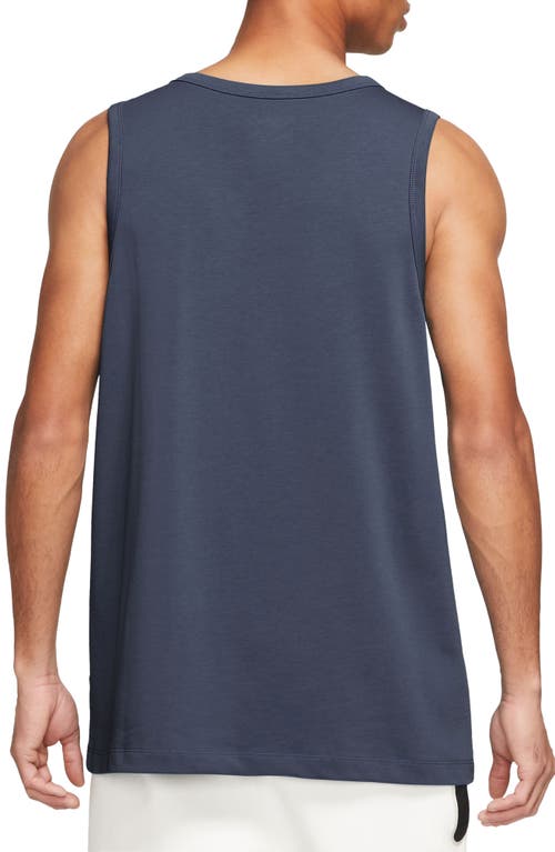 Shop Nike Premium Essentials Tank In Thunder Blue