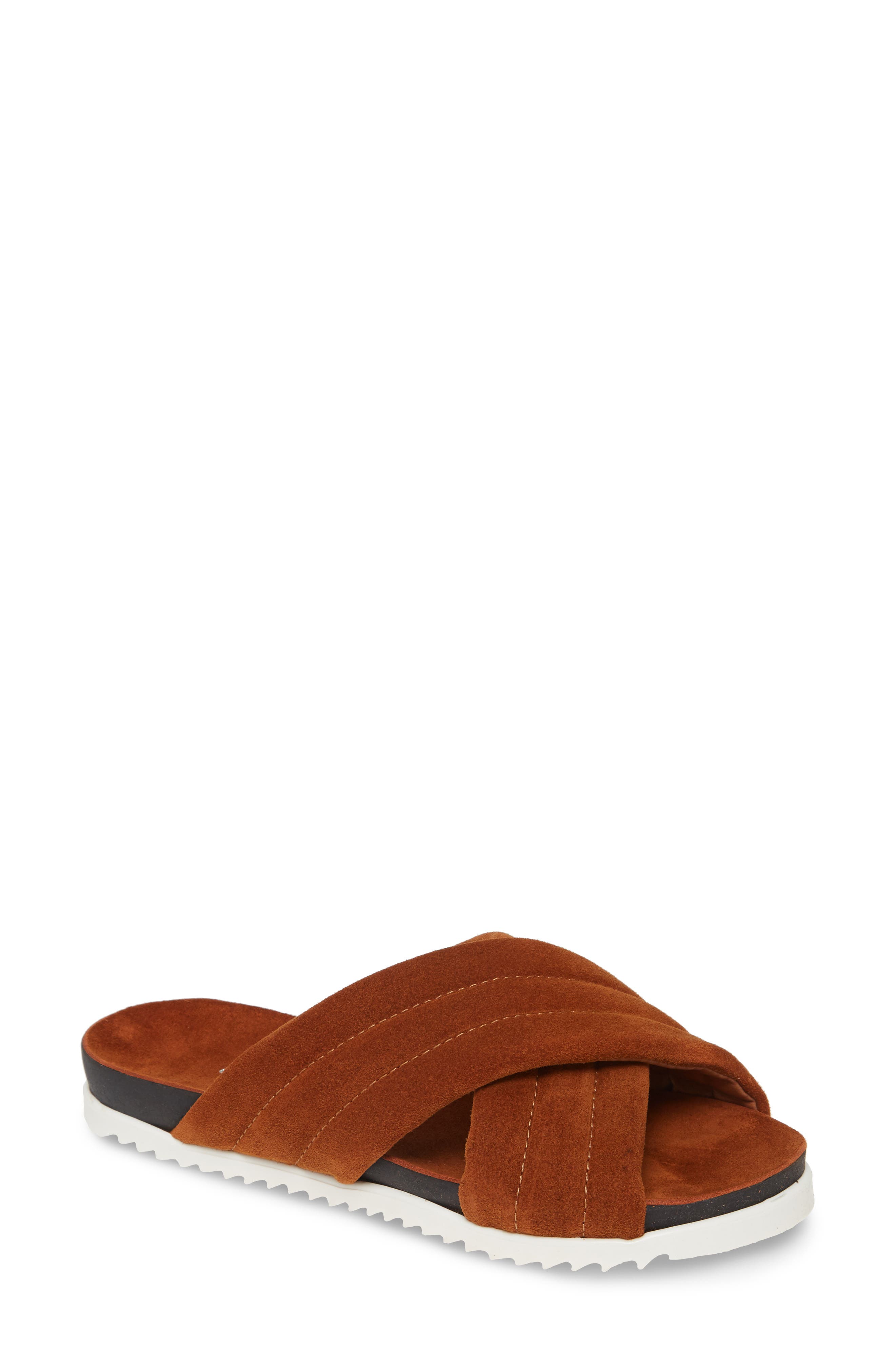 charles david leather slide sandals