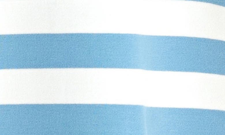 Shop English Factory Stripe Patch Pocket Shift Dress In White/ Blue