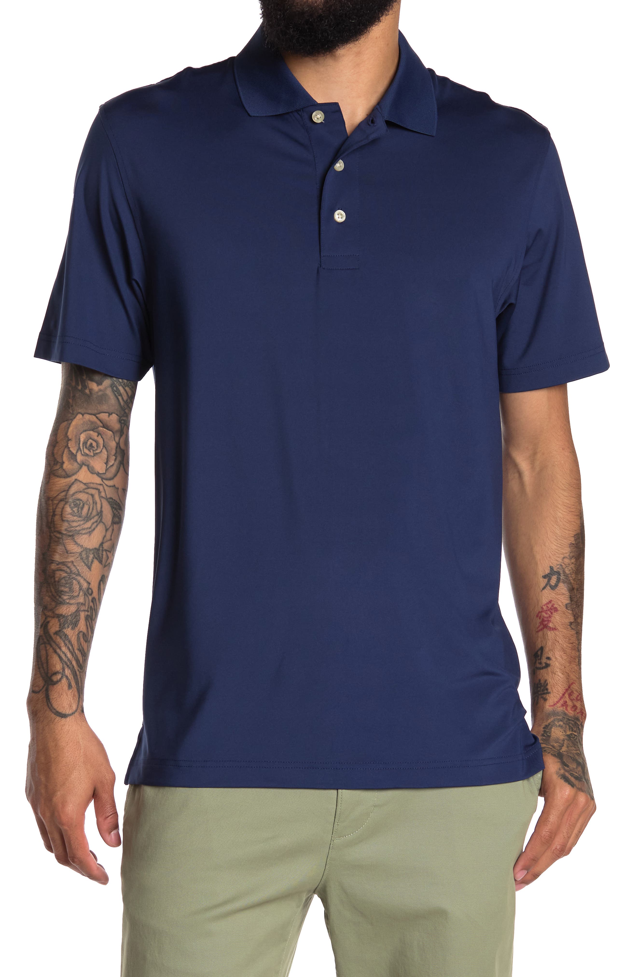 Brooks Brothers Knit Solid Polo In Dark Blue4