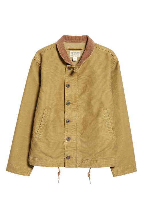 Shop Double Rl Bower Cotton Work Jacket In Khaki Drab