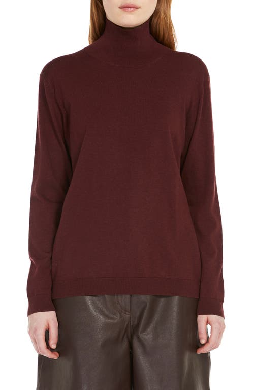 Weekend Max Mara Kiku Turtleneck Sweater in Wine Coloured 