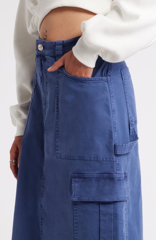 Shop Bp. Carpenter Cotton Blend Cargo Skirt In Blue Indigo