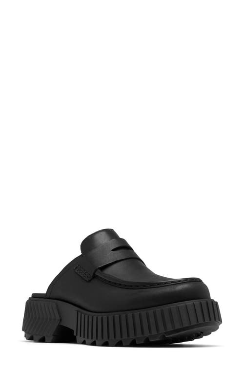 Sorel Ona Ave Penny Loafer Mule In Black/ Jet