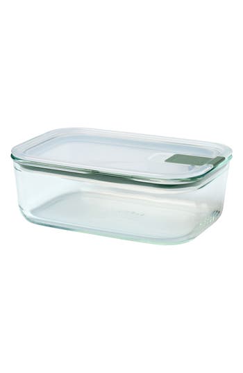 Mepal Easyclip Rectangular Glass Lunch Box In Sage