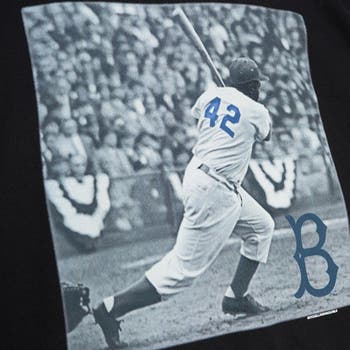 Mitchell & Ness Jackie Robinson Brooklyn Dodgers Cooperstown Collection  Batter Up Long Sleeve T-shirt At Nordstrom in Black for Men