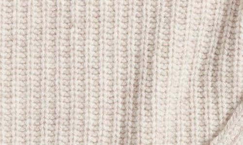 Nordstrom Rib Wool & Cashmere Throw Blanket In Beige Birch Heather