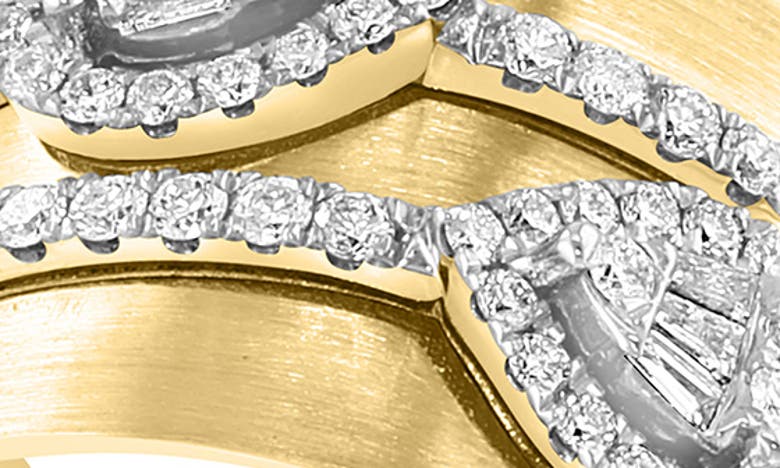Shop Effy Diamond Cigar Band Ring In Yellow Gold