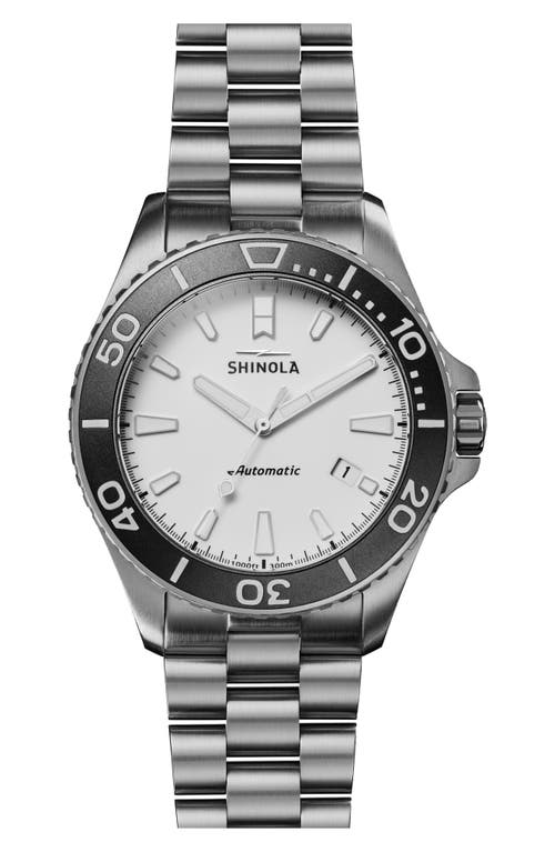 Shinola The Ice Monster Automatic Bracelet Watch, 43mm in Gumental/White/Silver at Nordstrom