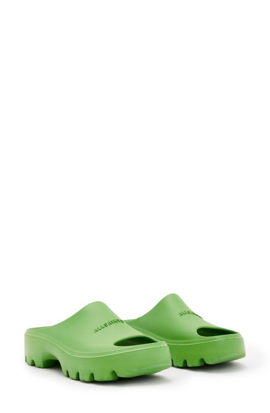 Allsaints Eclipse Flatform Slide Sandal In Green