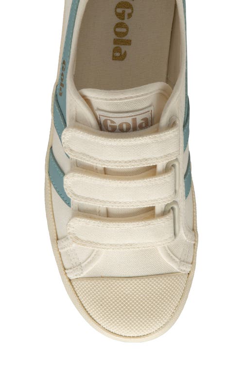 Gola Coaster Low Top Sneaker In Off White/powder Blue