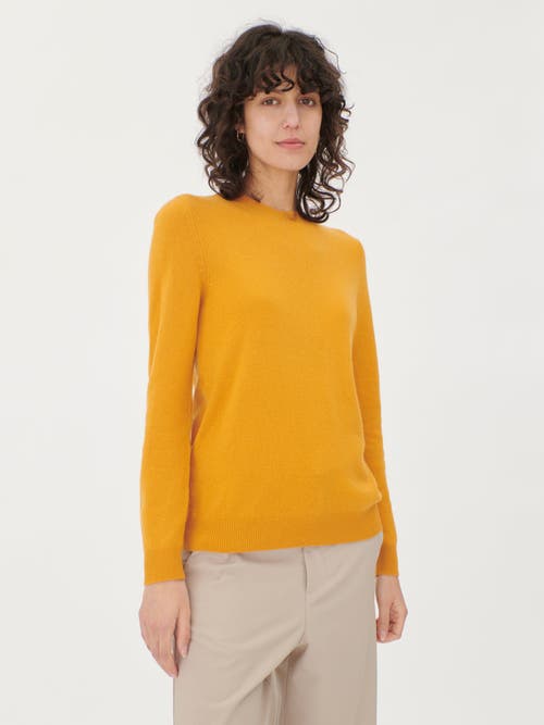 Gobi Cashmere Cashmere Hat And Sweater Set In Daffodil