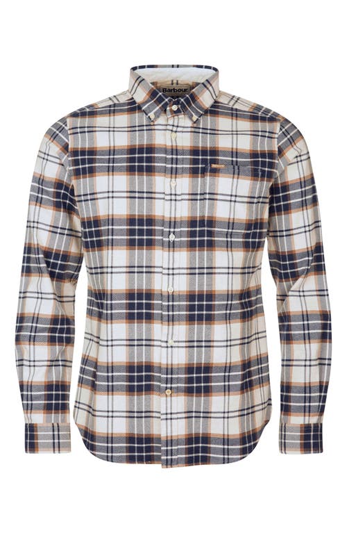 Shop Barbour Portdown Tailored Fit Plaid Button-down Shirt In Beige