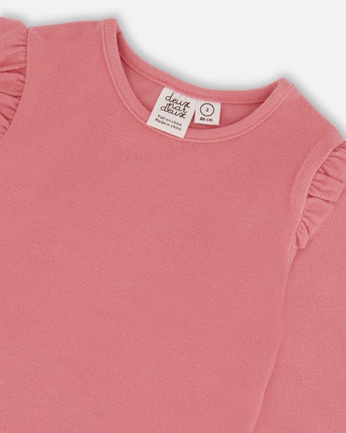 Shop Deux Par Deux Baby Girl's Super Soft Brushed Rib T-shirt Light Pink In Rosette