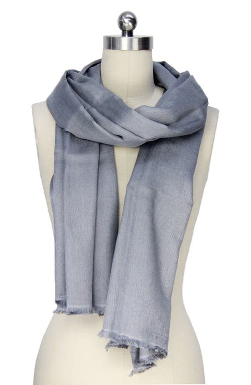 Saachi Cashmere Silk Eyelash Fringe Scarf In Cool Grey