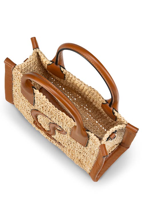 Shop Christian Louboutin Mini By My Side Raffia Tote In Natural/cuoio/cuoio