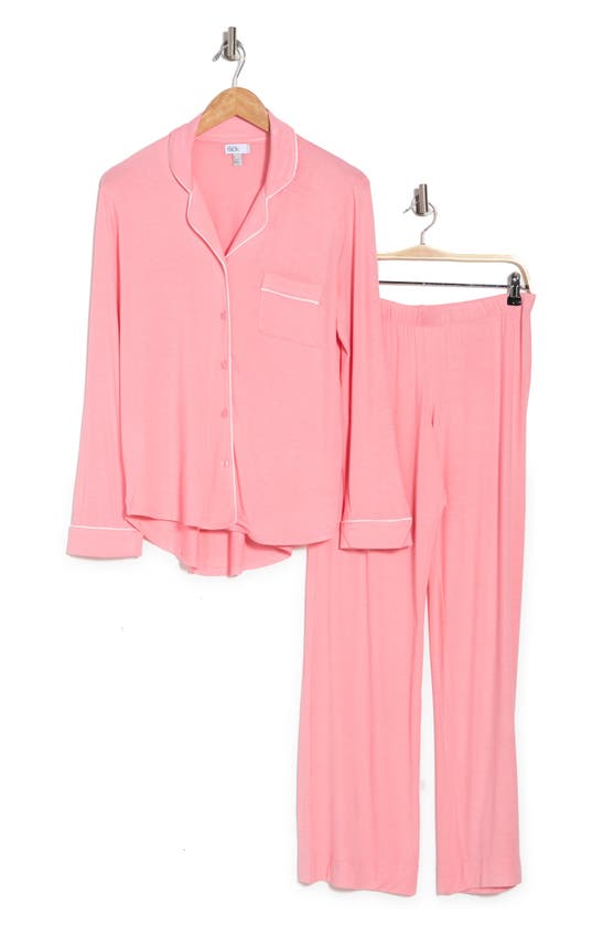 Nordstrom Rack Tranquility Long Sleeve Shirt & Pants 2-piece Pajama Set In Pink Flamingo