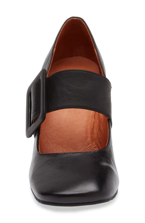 Chocolat Blu Halle Mary Jane Pump In Black Leather
