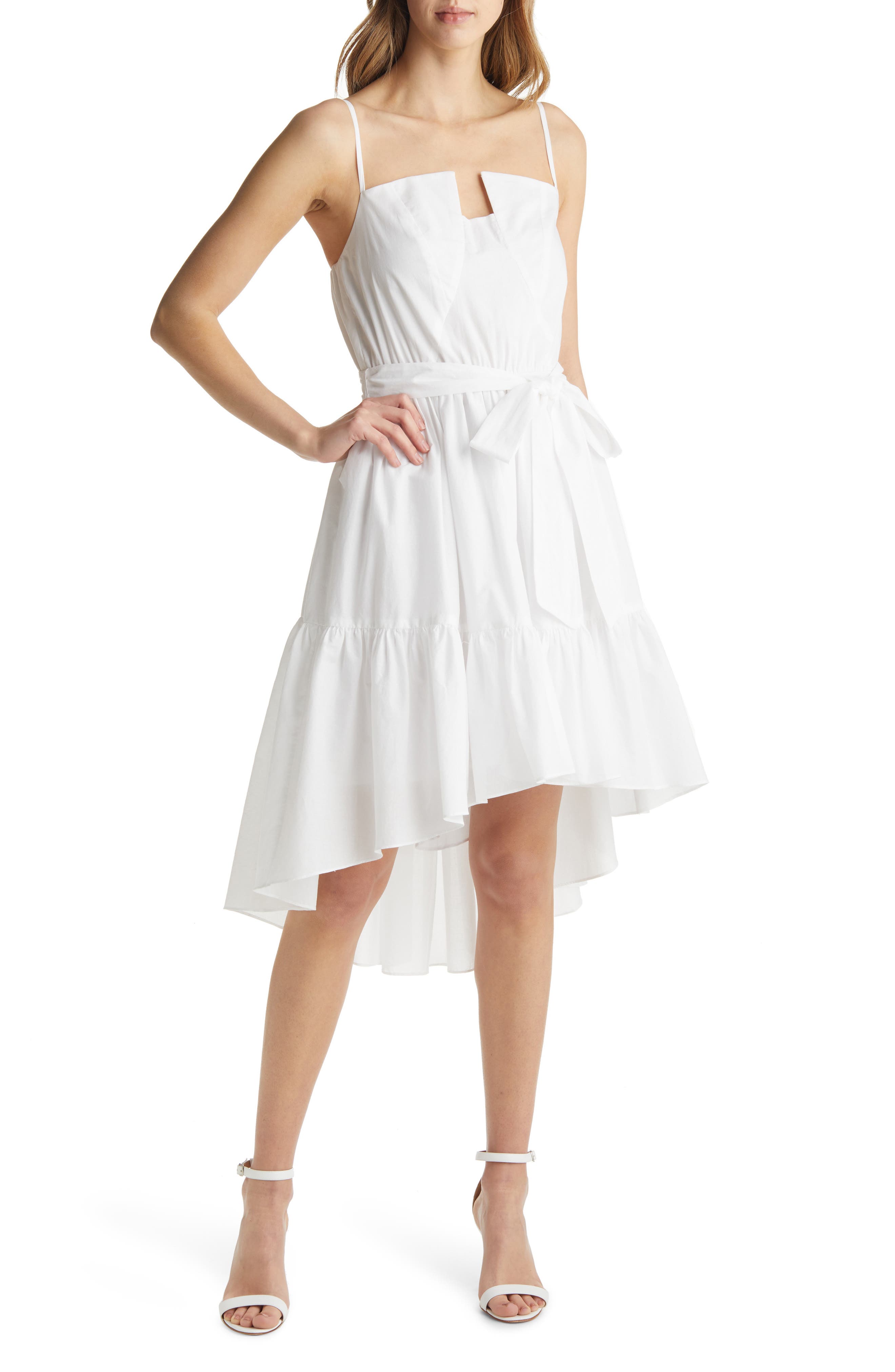 Black Halo Lena High-Low Notch Neck 