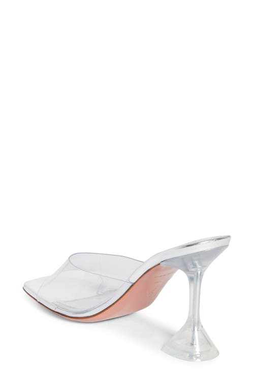 Amina Muaddi Womens Other Lupita Glass Square-toe Pvc Heeled Mules In Pvc Transparent