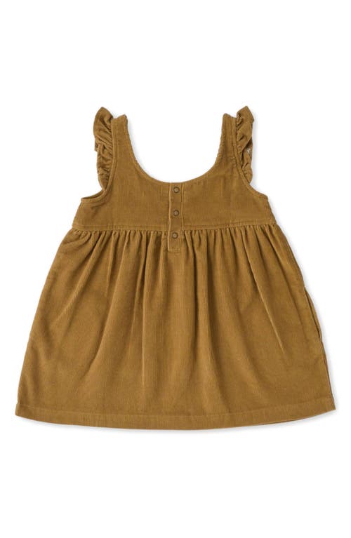Pehr Organic Cotton Corduroy Pinafore Dress In Ochre