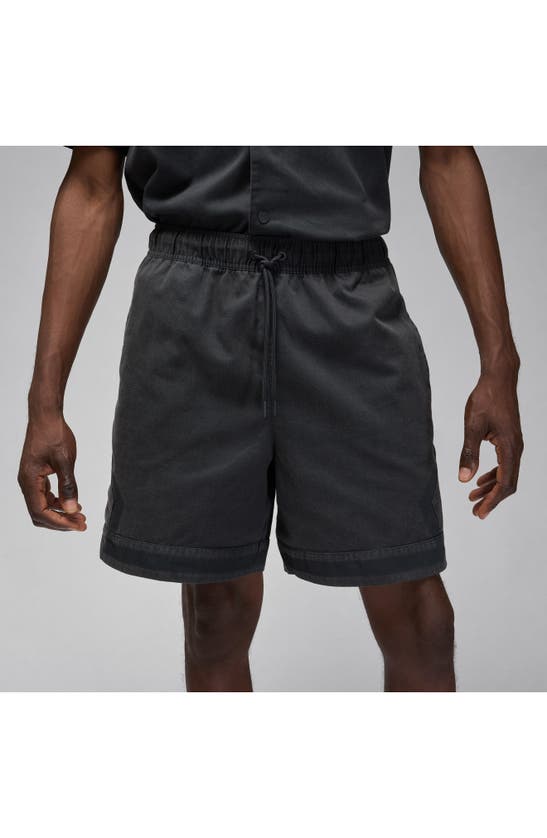 Shop Jordan Diamond Tape Drawstring Shorts In Dark Smoke Grey