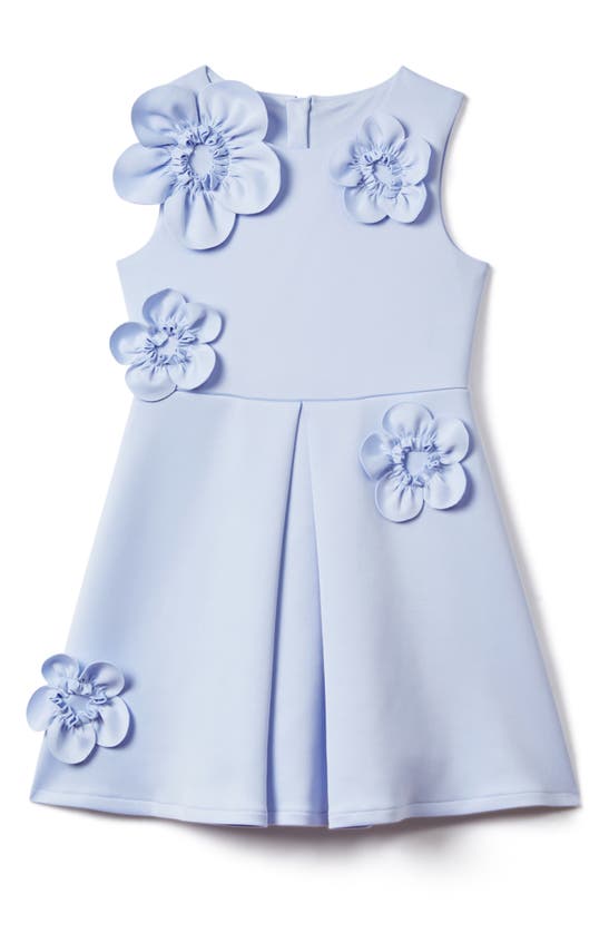 Reiss Kids' Posy Floral A-line Dress In Lilac
