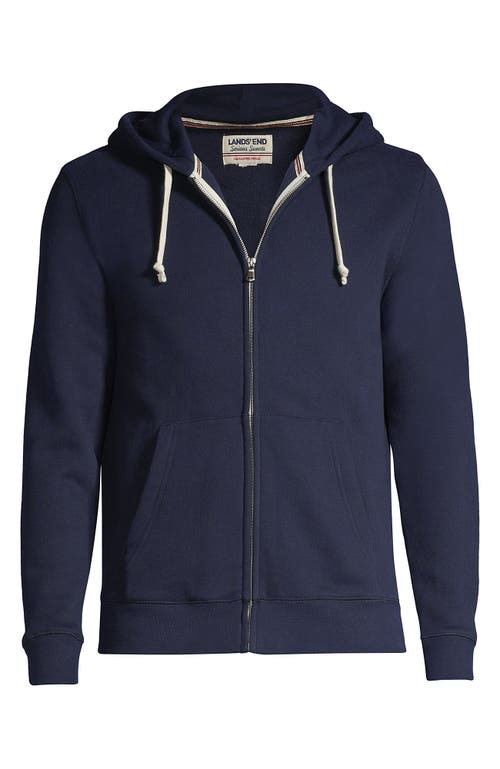 Shop Lands' End Serious Sweats Full Zip Hoodie In Radiant Navy