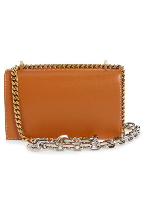 Shop Alexander Mcqueen Jewelled City Lux Leather Satchel In Caramel Tan