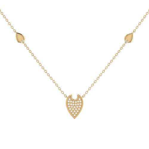 Luvmyjewelry Raindrop Sterling Silver Diamond Necklace In 14kt Gold Vermeil On Sterling