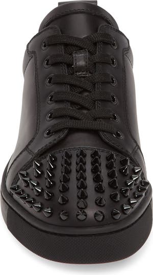 CHRISTIAN LOUBOUTIN: Louis Junior Spikes sneakers in suede with studs -  Grey