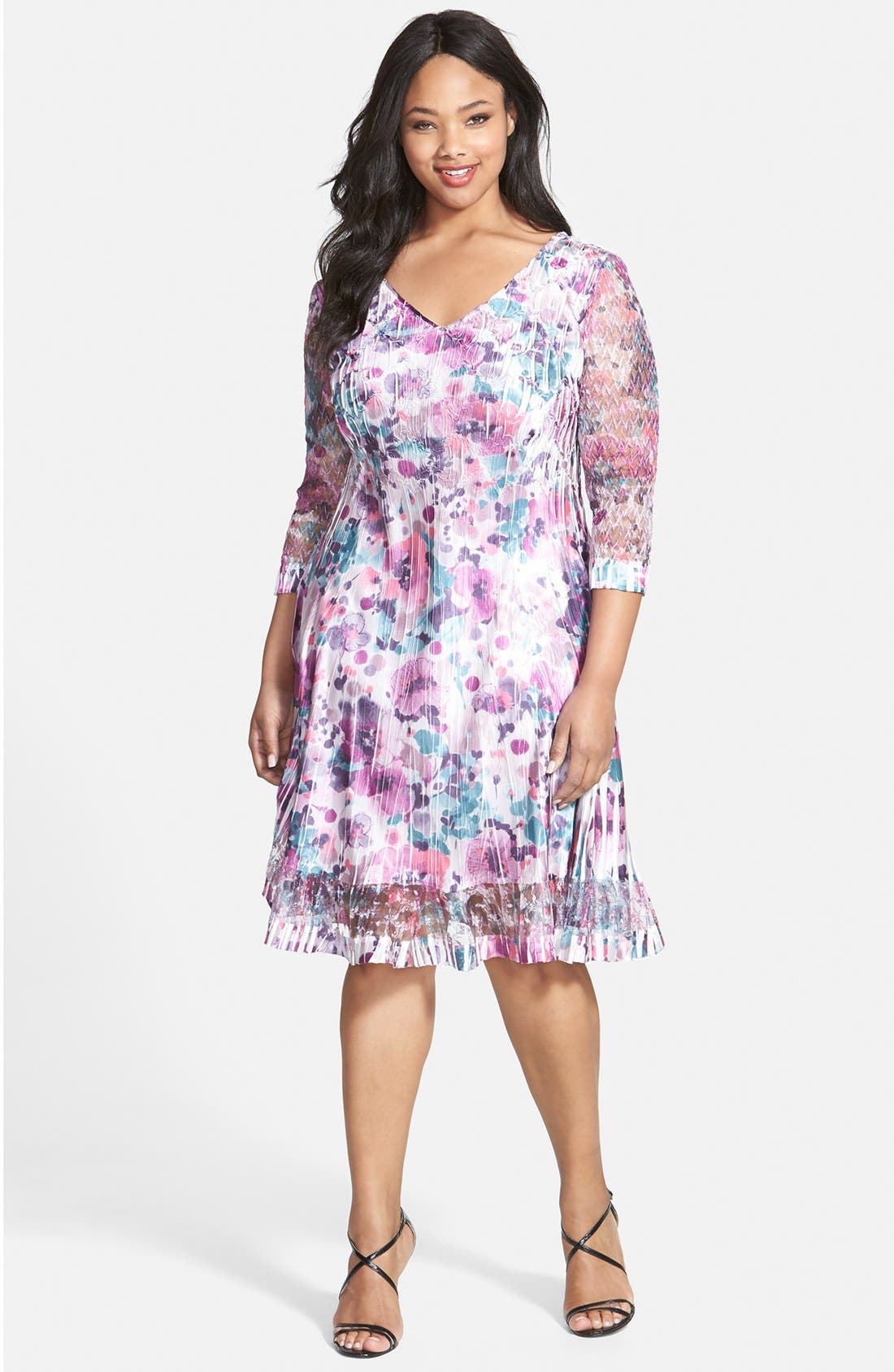 Komarov Print VNeck Dress (Plus Size) Nordstrom