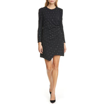 A.l.c. Lana Crystal Long Sleeve Cocktail Dress, Black
