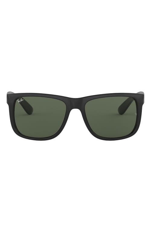 Ray-Ban Justin 54mm Rectangular Sunglasses in Black/Green at Nordstrom