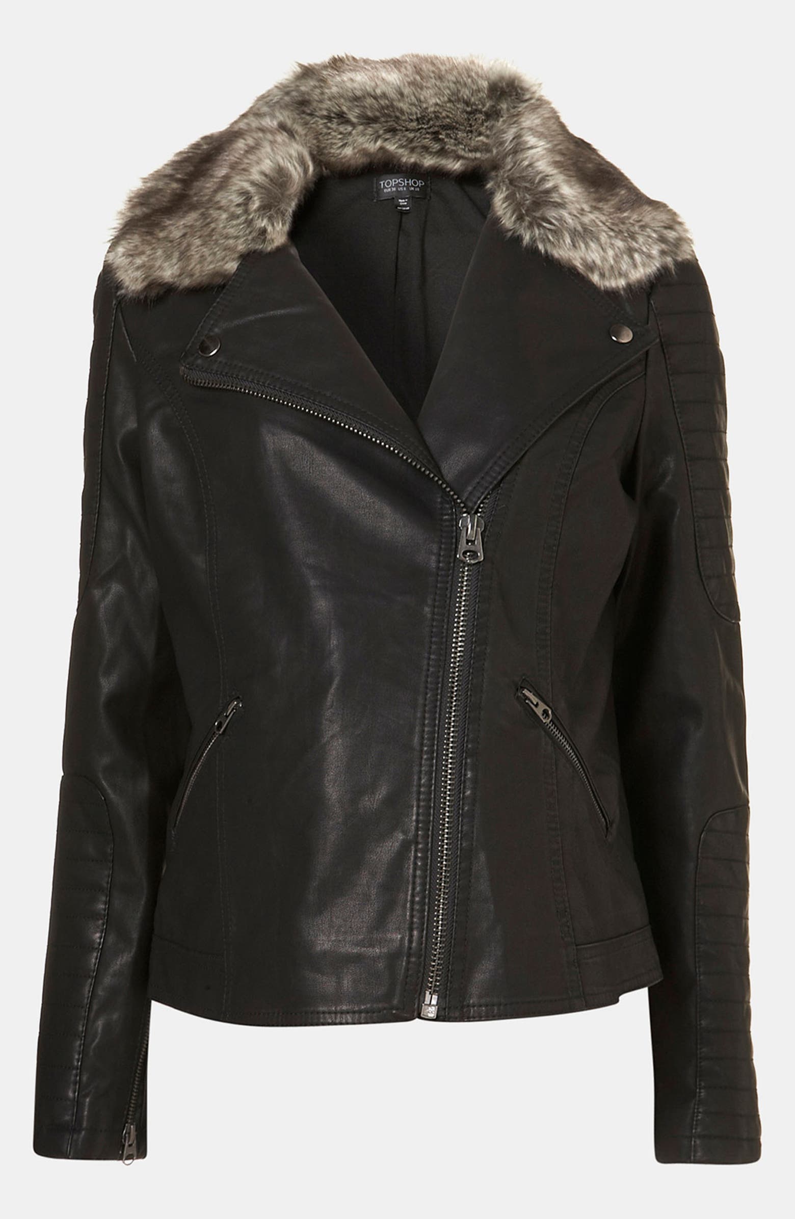 Topshop 'Maddox' Faux Leather Maternity Jacket | Nordstrom