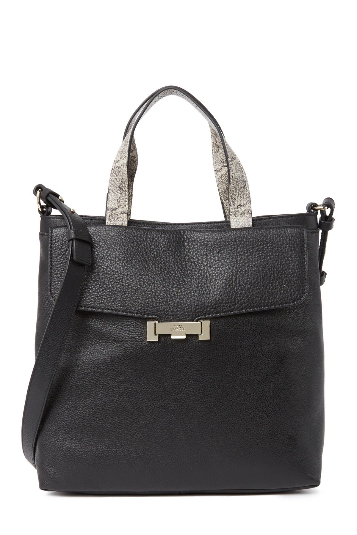 black crossbody tote