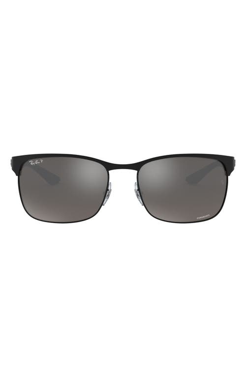 EAN 8053672839289 product image for Ray-Ban 60mm Polarized Rectangular Sunglasses in Matte Black at Nordstrom | upcitemdb.com