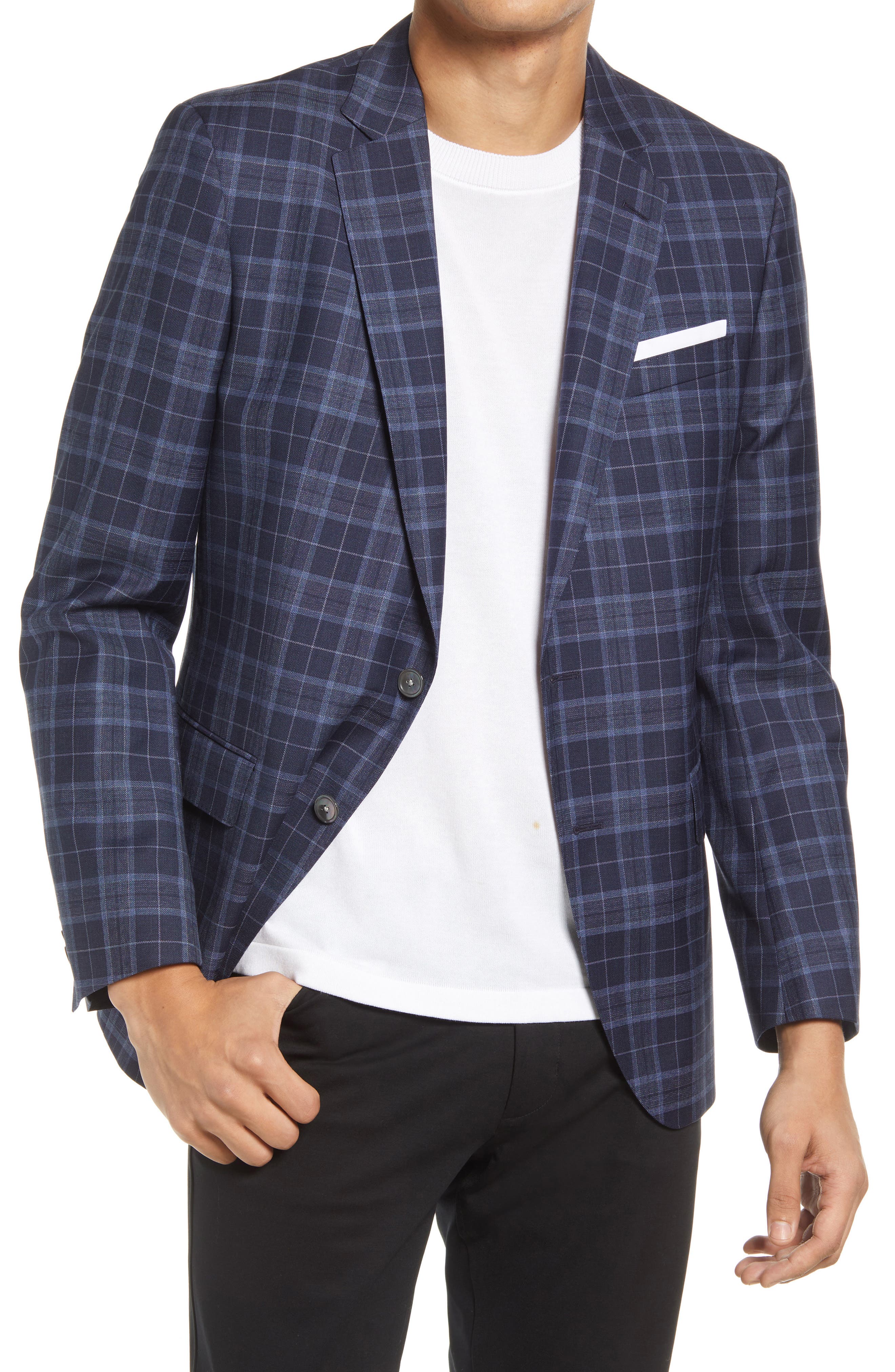 slim fit navy sport coat