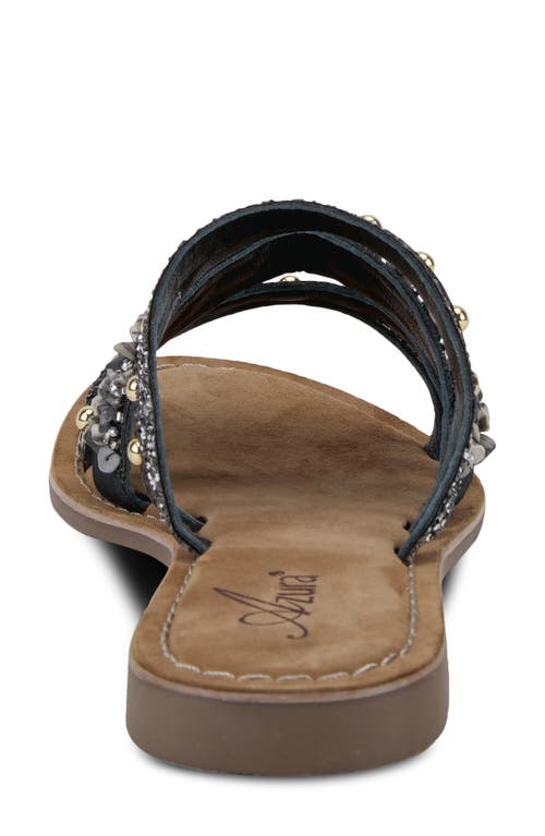 Azura By Spring Step Mineral Slide Sandal In Black Multi