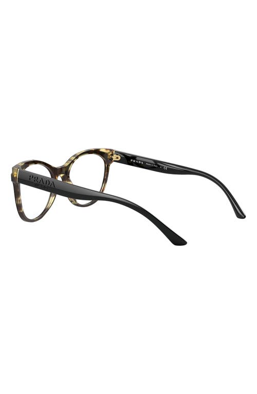 Shop Prada 53mm Butterfly Optical Glasses In Black/havana