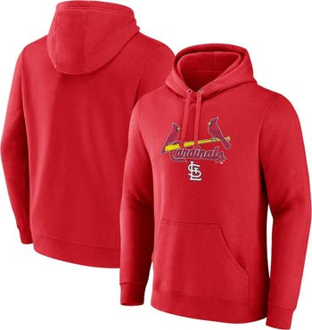 Men's Fanatics Branded Heathered Gray/Red St. Louis Cardinals Big & Tall  Full-Zip Hoodie