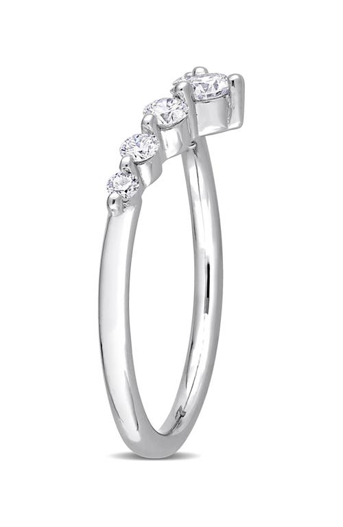 Created Forever Lab Grown Diamond Chevron Ring In Silver