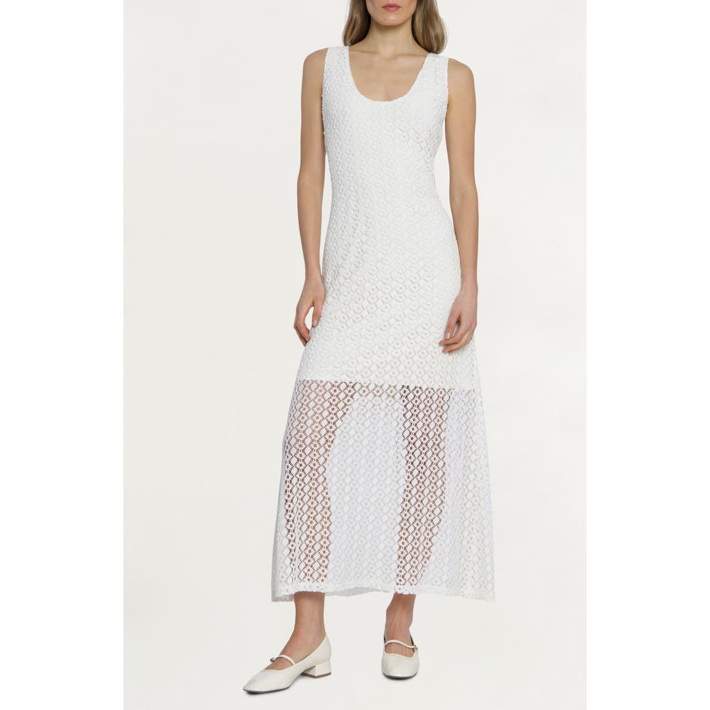 Luxely Robin Lace Maxi Dress In White