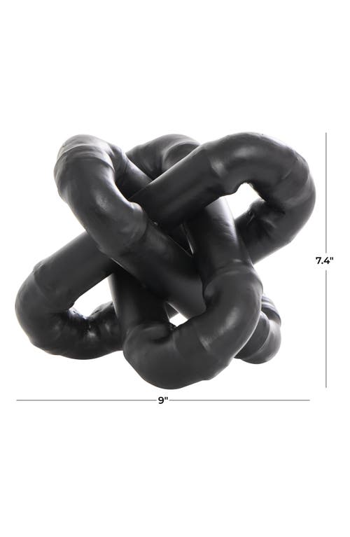 Uma Contemporary Chain Link Statue In Black