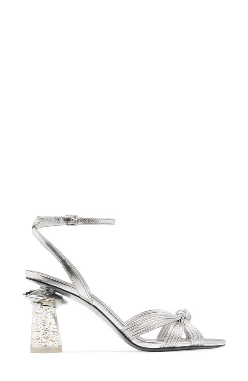 Kate Spade 90mm Leather Sandals In Silver
