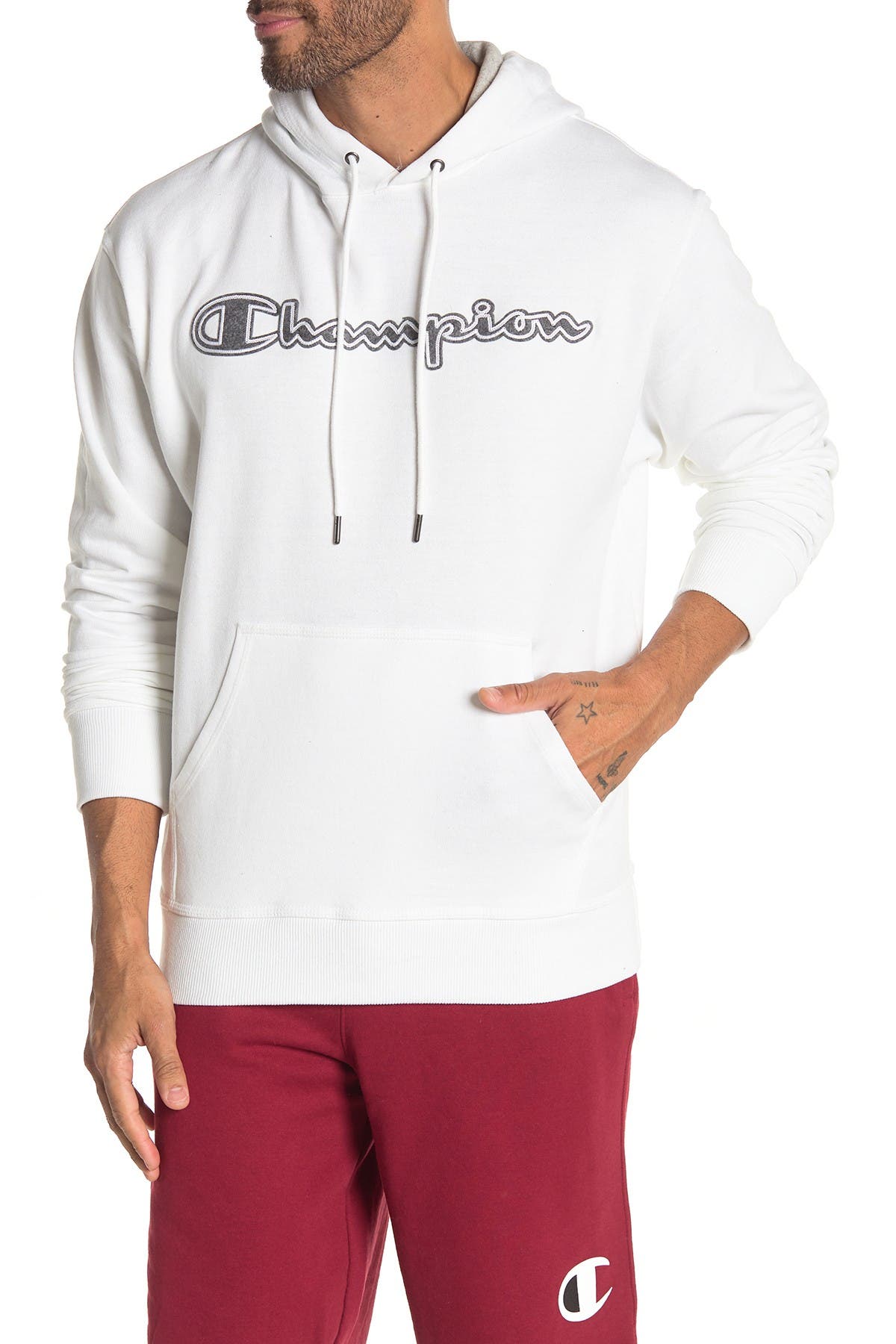champion applique hoodie